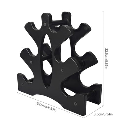 Weight Rack for Dumbbells 3 Tier, Plastic Dumbell Rack, Compact Weight Holders for Free Weights, Space Saver, Small Weight Storage Racks for Home Gym Organization, Max Load 22 lb (Without Dumbbells)