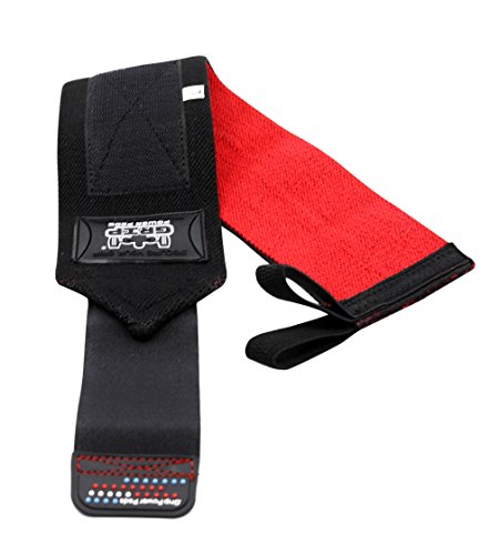 Grip Power Pads Wrist Wraps 2 Wraps for Weight Lifting Wrist Support Cotton Wraps Gym Bandage Straps for Men & Women Premium Quality & PRO Rubber