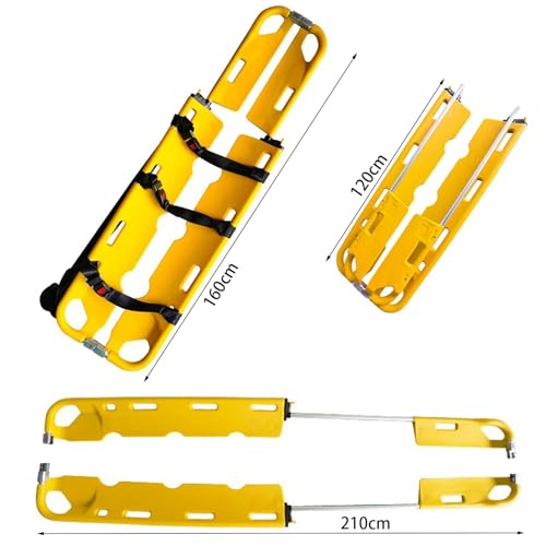 First Responder EMT Backboard Spine Board Stretcher Immobilization Safe Straps, Folding Transport Stretcher Emergency, Spine Board Stretcher, Transfer EMT Backboard Immobilization