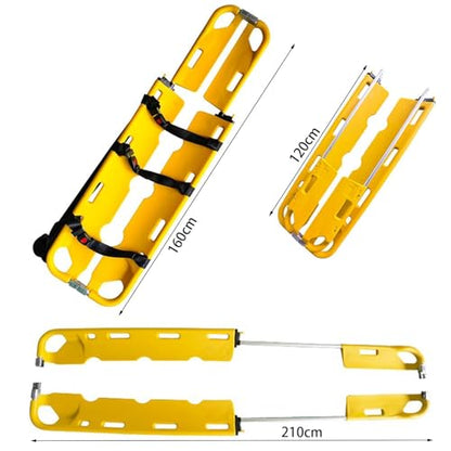 First Responder EMT Backboard Spine Board Stretcher Immobilization Safe Straps, Folding Transport Stretcher Emergency, Spine Board Stretcher, Transfer EMT Backboard Immobilization