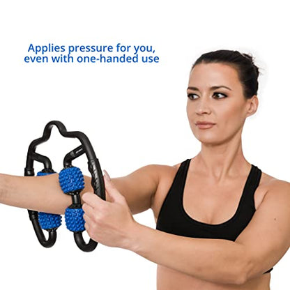 Body Back FSA Eligible Trigger Point Pressure Roller Massager for Forearm, Elbow, Hand, Arm, and Leg. Deep Tissue Handheld Self Massager for Tennis Elbow, Golfers, Athletes Myofascial Release