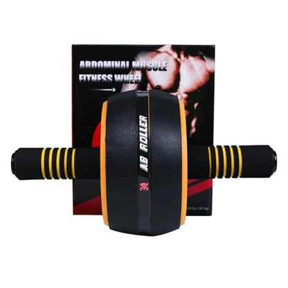 AB Wheel Roller, Exercise Abdominal Wheel Fitness for Gym & Home, Work-out Strength-Training Equipment with Knee Pad
