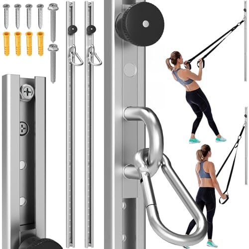 Adjustable Resistance Band Wall Mount System（2PCS,Resistance Band Wall Anchor for Home Gym, Ideal for Strength Training, Physical Therapy & Rehab Training