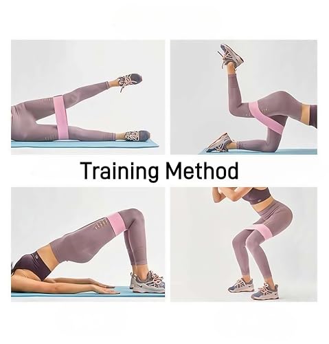 3 Pcs Woven Resistance Bands for Legs Butt HIPS - 3-Level Exercise Bands with Non-Slip, Perfect for Home Gym, Yoga, Pilates - color: Purple+Pink+Green