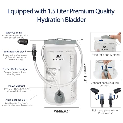 Waterproof Running Vest, 5.5L Breathable Running Hydration Vest with 1.5L Water Bladder, Water Vest for Hiking, Trail Marathon Race, Ideal for Women and Men - color: White