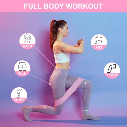 PATIKIL Booty Resistance Bands for Working Out Non-Slip Workout Bands Fabric Resistance Loops Elastic Exercise Fitness Bands for Women Men Hip Leg Gym