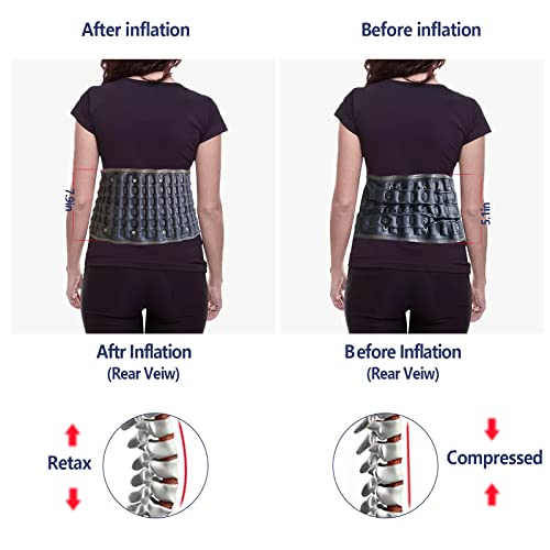 Decompression Back Belt,Lumbar Spine Support for Pain Relief,Lower Back Traction Device for Women and Men One Size Fits 29-49 inches Waist