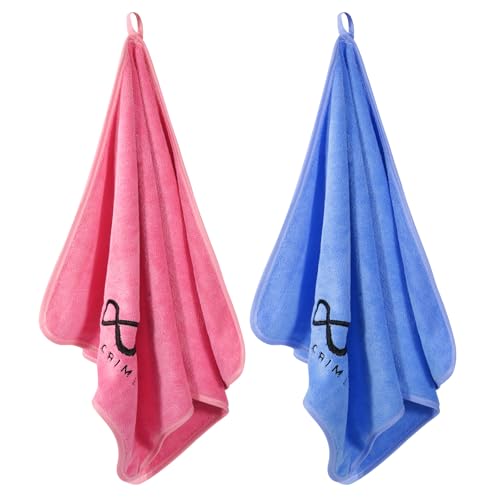 2 Pack Microfiber Gym Towels, 380 GSM 15"x31" Bigger Size Super Soft Quick-Drying Towels for Workout, Yoga, Fitness, Sports, Sweat Absorbent & Lightweight - color: 2 Pack Red and Blue