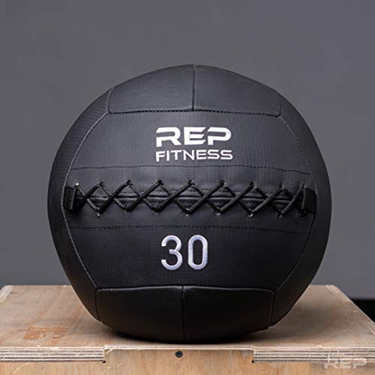 REP Weighted Slam Balls for Home Gym Fitness | 5-30 lb Soft Textured Medicine Ball Sizes | Heavy Sand-Filled Workout Weights for Strength, Core Training, Crossfit, Conditioning & Slam Ball Exercises - style: 30 lbs