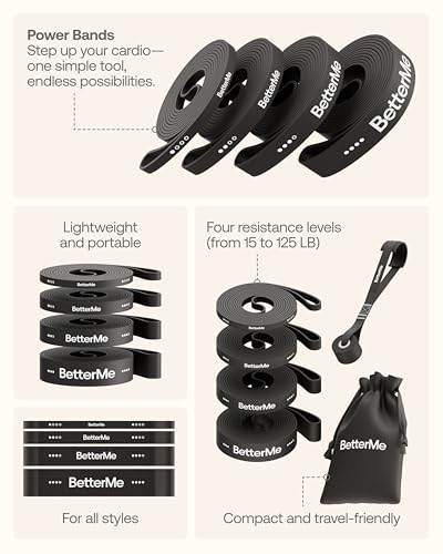 BetterMe Calisthenics Kit - Home Gym Calisthenics Equipment Kit with Parallettes Push Up Bars Resistance Bands and Door Pull Up Bar - At Home Equipment for Strength and Mobility Training