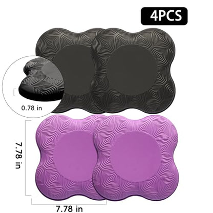 2 Pack Yoga Knee Pads Mat Set - Extra Thick Foam Kneeling Pad Cushion for Knees, Elbows, Wrists, Head - Yoga Essentials for Women Men, Non-Slip Pilates, Meditation, Floor Workouts