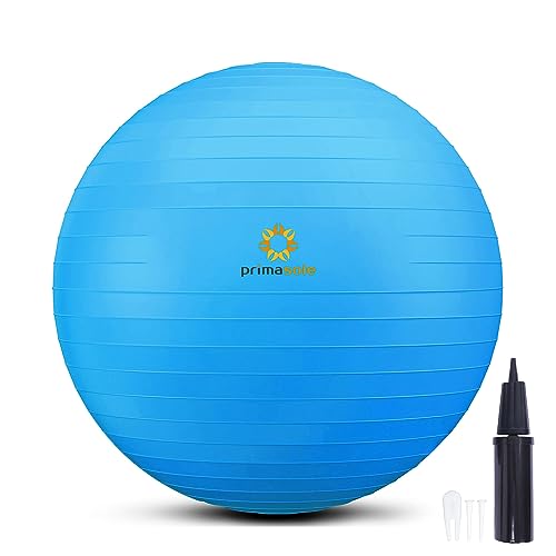 Primasole Exercise Ball for Balance Stability Fitness Workout Yoga Pilates at Home Office & Gym Birthing Ball for Pregnancy, Office Ball Chair