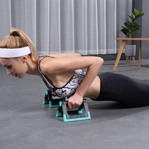 Ciieeo Push-up Bars Fitness Equipment Indoor Push-up Brackets with Non-slip Handles Blue Pair for Home Strength Training and Floor Workout