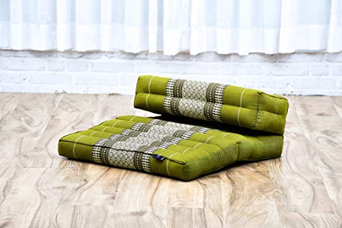Leewadee Foldable Floor Mattress – 2 in 1 Floor Meditation Mat for Yoga and Relaxation, Seating Futon with Kapok