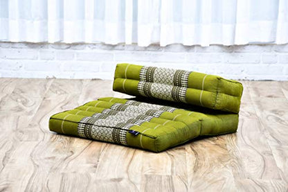 Leewadee Foldable Floor Mattress – 2 in 1 Floor Meditation Mat for Yoga and Relaxation, Seating Futon with Kapok