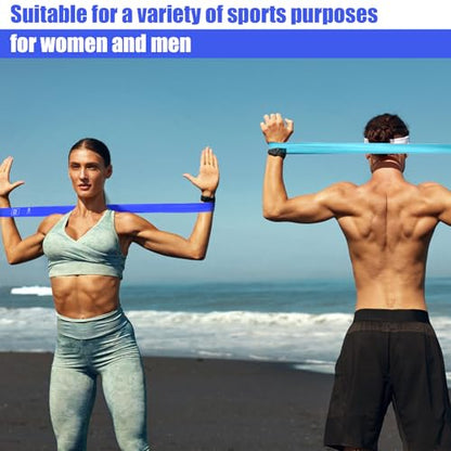 20 Pcs Resistance Bands for Women Men 10-115 Lbs 5 Different Resistance Levels Loop Exercise Bands for Leg Working Gym - color: Blue