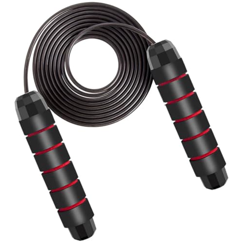 Adjustable Jump Rope for Fitness – Tangle-Free Speed Rope with Comfortable Foam Handles Detachable Metal Bar for Cardio, Weight Loss, Training & Home Workouts