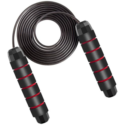 Adjustable Jump Rope for Fitness – Tangle-Free Speed Rope with Comfortable Foam Handles Detachable Metal Bar for Cardio, Weight Loss, Training & Home Workouts