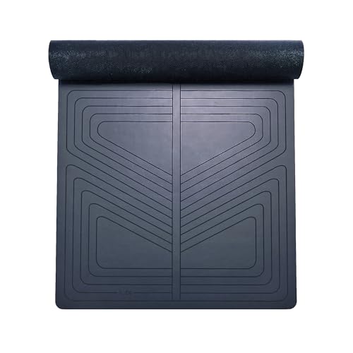 agoy PRO+ WARRIOR - Premium Non-Slip Yoga Mat – Eco-Conscious Design - PU Mat With Wet/Dry Grip+ - Focus Alignment - Lazer-Etched Technology - A Portable Standard Size Mat for All Styles of Yoga