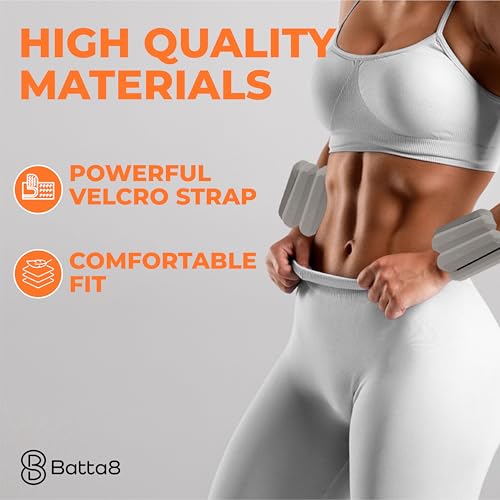 Patented Design Pilates Wrist and Ankle Weights for Women & Men - (1LBx2pc) Set of 2LBs Adjustable Silicone Weighted Bracelet Set for Gym, Yoga, Pilates, Cardio & Strength Training Wrist Weights for Women Wearable - color: Gray