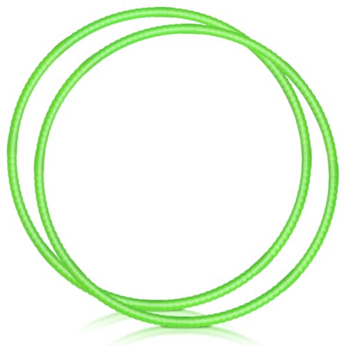 WinnerWhy 2 Pcs Toy Hoop Exercise Hoop Detachable Adjustable Plastic Toy Ring Playground Equipment for School Colored Circles Exercise Ring for Teens Dog Agility Equipment(Green,20 Inch) - color: Green, size: 20 Inch