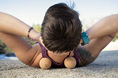 Travel Cork Massage Ball | Lightweight, Sustainable Alternative to Lacrosse Ball for Muscle Pain Relief (2.5 Inch (Pack of 2), Sanded Cork)
