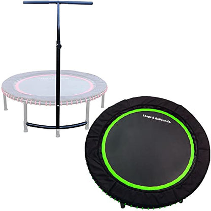 LEAPS & REBOUNDS Fitness Rebounder - 48 in Adjustable Stability Bar