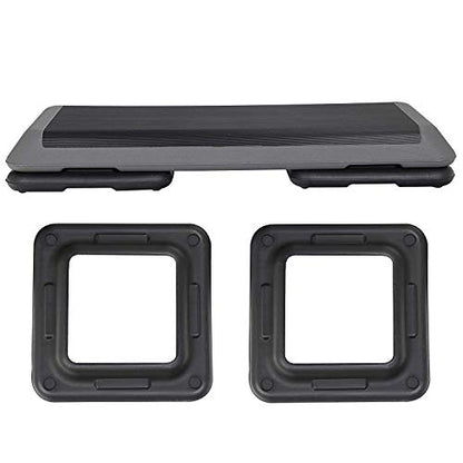 HomGarden 28.15" & 43" Adjustable Workout Aerobic Stepper in Fitness & Exercise Step Platform Trainer Stepper