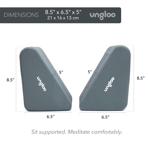 Ungloo Supportive Yoga Block Wedges for Seated Meditation – Elevates Knees, Reduces Hip Pressure, and Improves Cross-Legged Posture