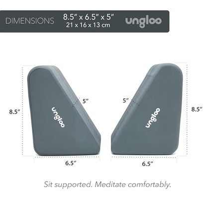 Ungloo Supportive Yoga Block Wedges for Seated Meditation – Elevates Knees, Reduces Hip Pressure, and Improves Cross-Legged Posture