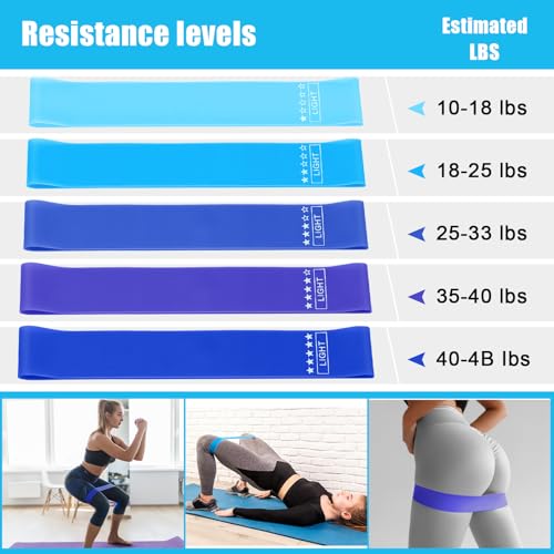 10 Pcs Pilates Ring Blocks Set for Women Home Yoga Equipment Accessories Pilates Ring Circle and Ball Workouts Gift Include Ball Yoga Circle Resistance Bands Block Straps Gym Bag - color: Blue