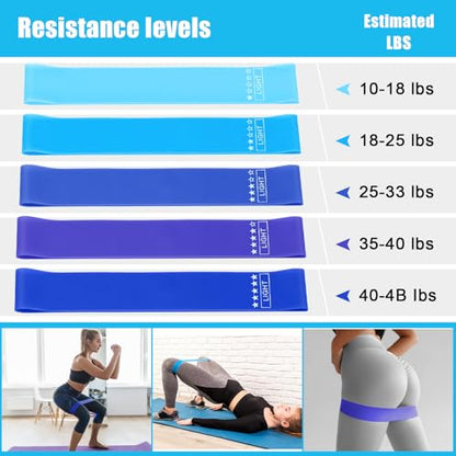 10 Pcs Pilates Ring Blocks Set for Women Home Yoga Equipment Accessories Pilates Ring Circle and Ball Workouts Gift Include Ball Yoga Circle Resistance Bands Block Straps Gym Bag - color: Blue