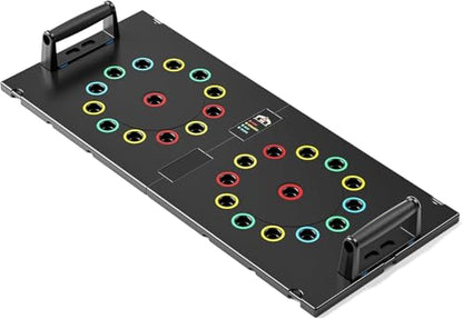 NAYSAYE Push-Up Board, Multi Functional Pilates Board with 4 Color, Push-Up Board Portable with Handle for Muscle Building, Home Fitness,12 Holes, 30 Holes - style: 30 Holes