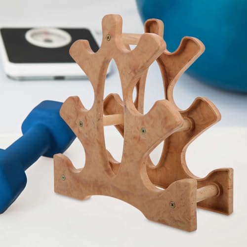 Totority Small Dumbbell Rack Stand Heavy Duty Weight Storage Rack for Home Gym Strength Training Organizer Space Saving Fits Various Dumbbell Sizes
