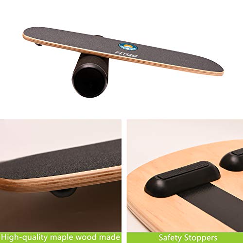 Balance Board Trainer Wooden Training Equipment for Fitness Workout, Hockey‎, Skateboarding, Surfing and Snowboarding