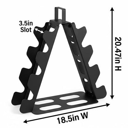 Dumbbell Rack Stand Only - 4 Tier Metal Heavy Duty Weight Rack for Home Gym Organization, Multilevel Tree Shape Compact Dumbbell Stand for Space Saving 5-15 LB Dumbbells in Home/Office/Studio