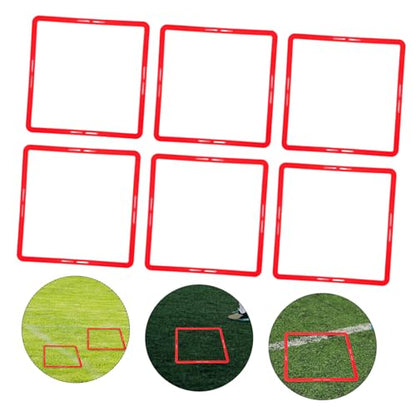 6pcs Portable Football Training Agility Rings Multi Function Speed Exercise Equipment for Soccer Training Lawn Drills and Player Flexibility