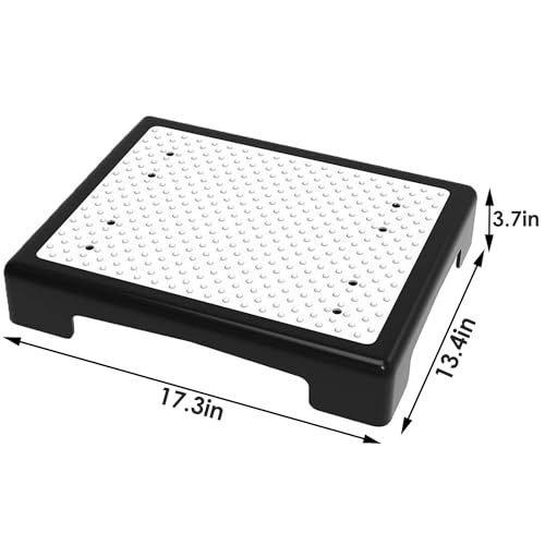 3.7 in Height One Step Stool for Adults Elderly Seniors, Non-Slip Portable Mobility Platform Step Riser for High Beds,Bathroom,Bedroom,Kitchen,Bedside,Kids Support