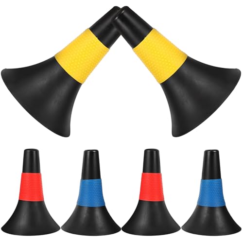 6pcs Soccer Training Cones Agility Hurdles Road Obstacle Markers 23cm Sturdy Football Sports Safety Cones for Outdoor Soccer Practice