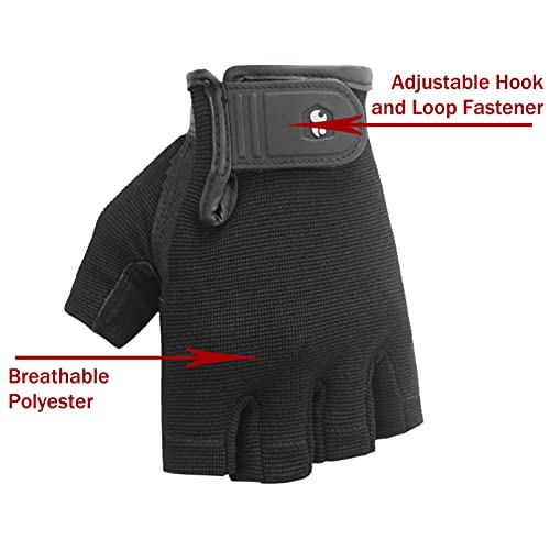 Luwint Mens Workout Gloves, Leather SBR Padded Exercise Gloves for Men Weight Lifting Breathable Snug Fit Gym Gloves for Training, Weightlifting, Fitness