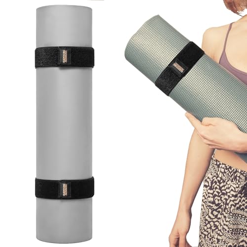 Adjustable Heavy-Duty Yoga Mat Strap - Elastic Bungee Wrap Organizer for Workout, Exercise, and Pilates Mat Storage - color: 2pc-yoga Mat Strap