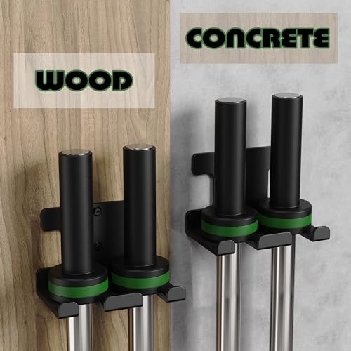 Barbell Rack Barbell Holder Wall Mount Barbell Storage Holder Olympic Bar Hanger for Home, Commercial, Garage Gym - color: Double Bar Holder