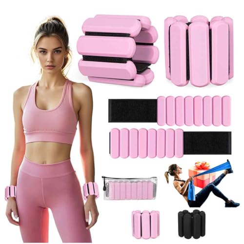 Adjustable Ankle Weights,Wrist Weights for Women & Men,Set of 2 (1Lb Each),Perfect for Walking,Running,Yoga,Pilates,Gym,Strength Training. Weighted wristbands are designed for home gym workouts
