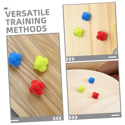Happyyami 6Pcs Hexagon Reaction Speed Training Balls for Adults Enhance Hand Eye Coordination and Reflexes Durable Agility Balls for Sports and Fitness Versatile Indoor Training