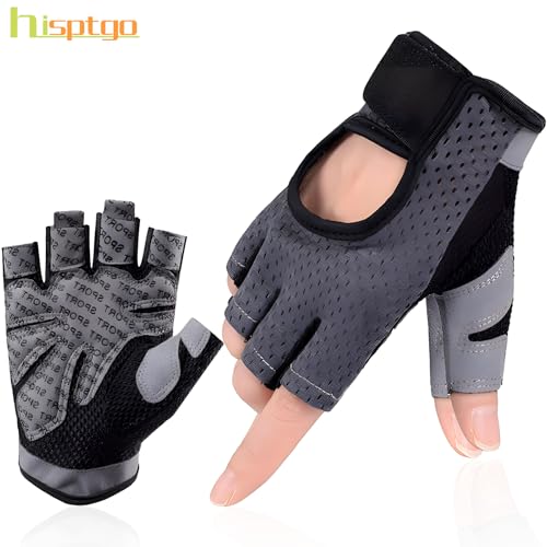 Bike Gloves for Men Women, Half-Finger Cycling Gloves with Shock Absorption, Anti-Slip, Breathable - Ideal for Road, Mountain, Dirtbike Biking