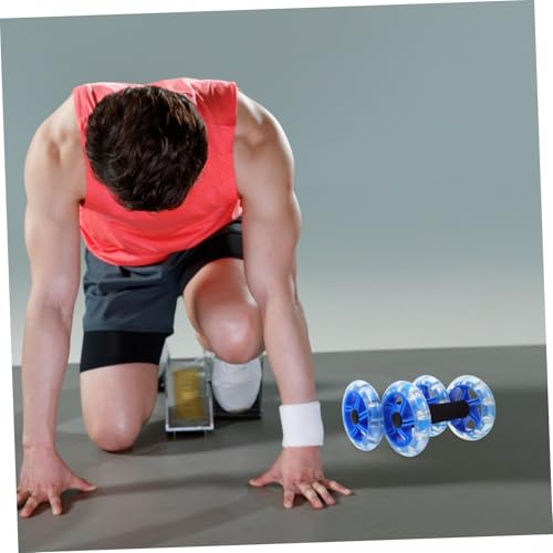 Dual Wheel Ab Roller for Core Strengthening Tummy Shaping Fitness Device Knee Pad for Men and Women Home Workouts