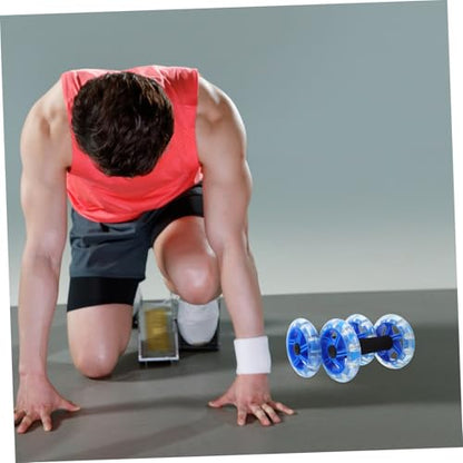 Dual Wheel Ab Roller for Core Strengthening Tummy Shaping Fitness Device Knee Pad for Men and Women Home Workouts