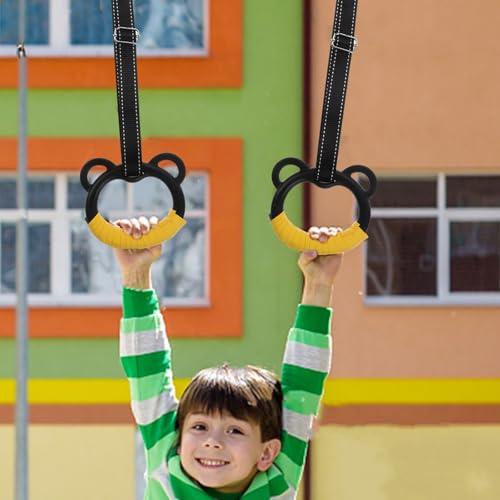 Gymnastic Rings Training Set, Practical Pull-up Rings with Adjustable Straps, Indoor Exercise Equipment for Strength and Coordination Development