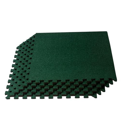 We Sell Mats 3/8 Inch Thick Interlocking Foam Carpet Tiles Durable Carpet Squares Anti Fatigue Support for Home Office or Classroom Use - color: Hunter Green, style: 48 Square Feet (12 Tiles)