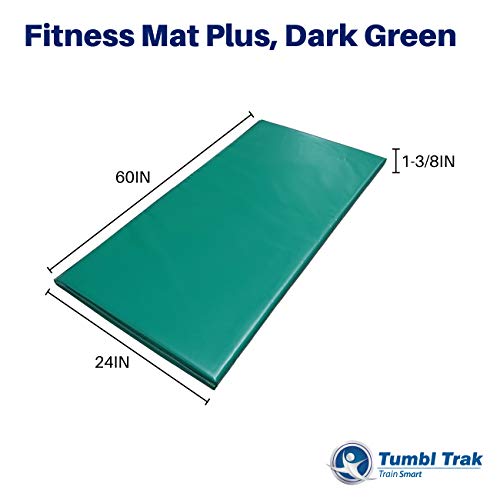 Tumbl Trak Build-A-Mat for Gymnastics, Cheer, Dance, and Fitness - color: Dark Green, size: 2Ft x 5Ft x 1-3/8In